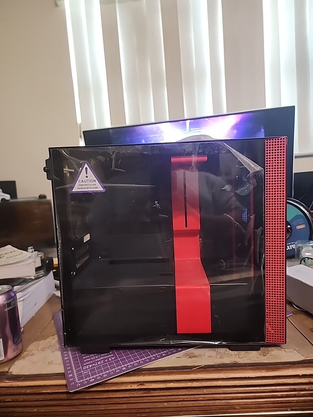 NZXT H210i Black/ Red ATX Mini-ITX Desktop Computer Case - New Open Box