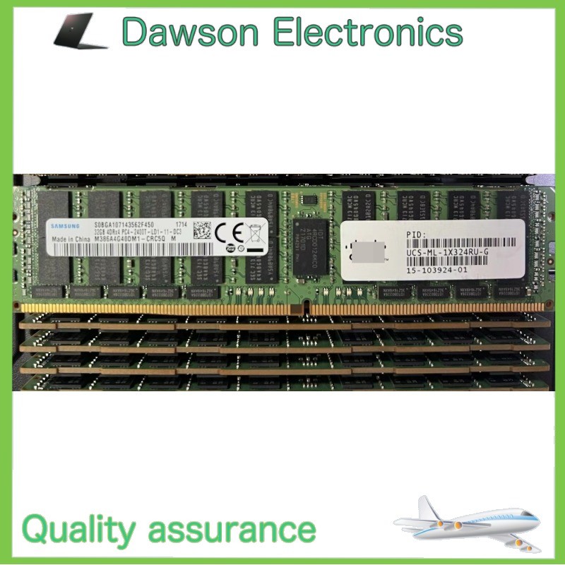 SAMSUNG 32GB DDR4 2400 4DRx4 PC4-19200 M386A4G40DM1-CRC 288pin LRDIMM Server RAM