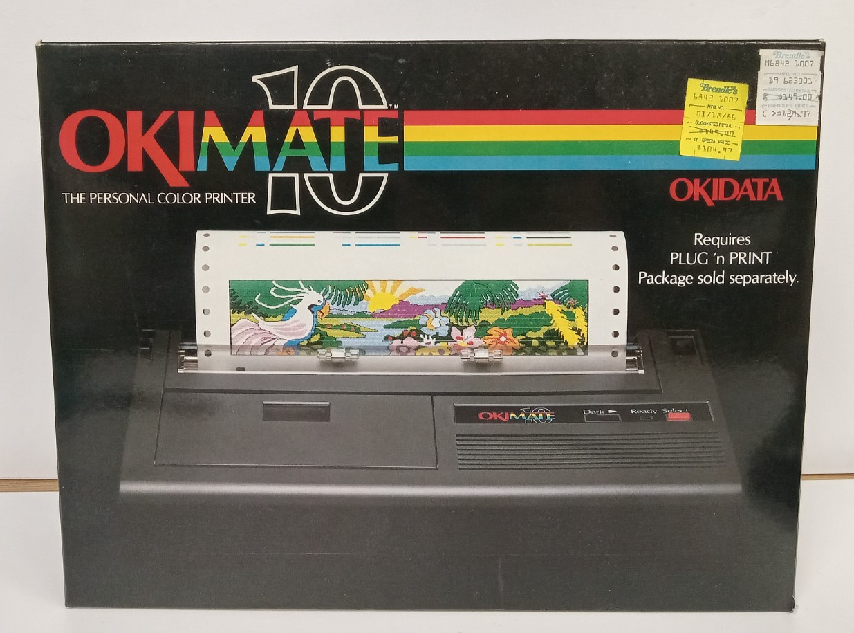 Okidata Okimate 10 Personal Color Printer for Atari/Commodore - NEVER USED