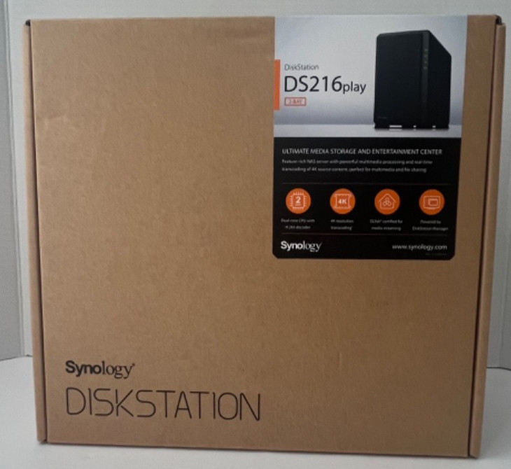 SYNOLOGY DiskStation DS216play 2 Bay Network-Attached Storage (NAS) Factory Seal
