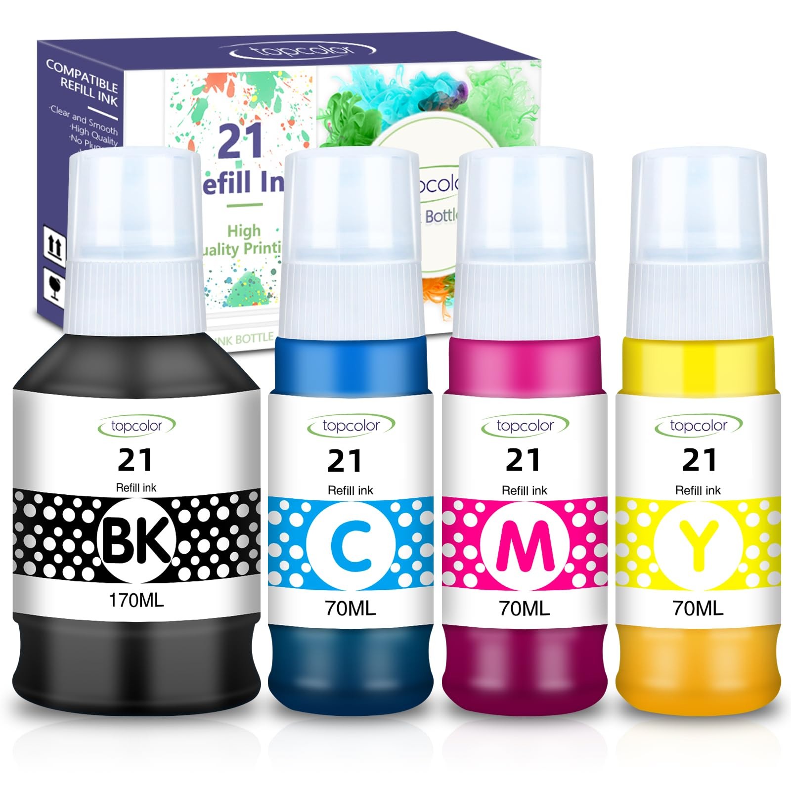 Topcolor GI-21 Ink Bottles for Canon G3270 G3260