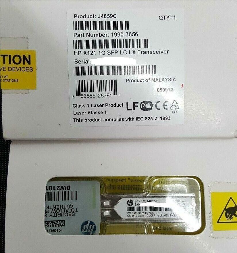 NEW J4859C HPE ProCurve X121 1000BASE-LX Mini-GBIC SFP 1G SMF Transceiver Module