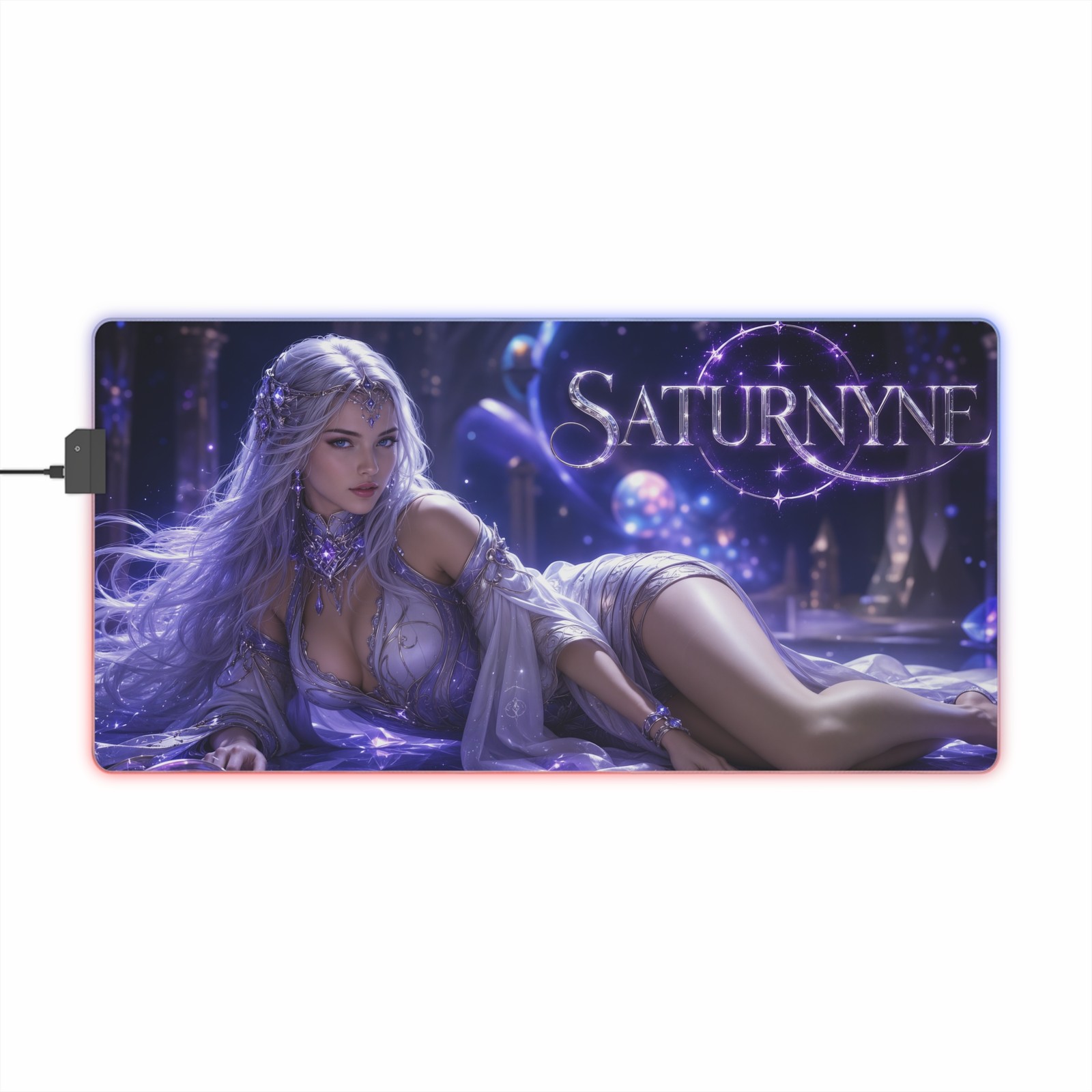 RGB Gaming Playmat Saturnyne LED Mouse Pad Keyboard Desk Mat Gamer Gift