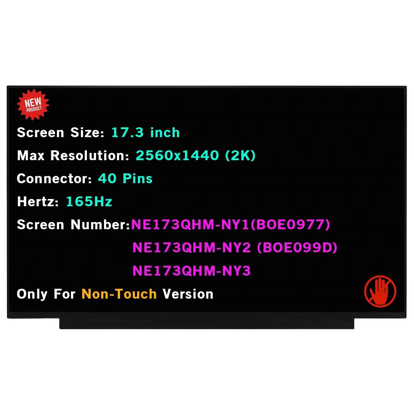 BTSELSS NE173QHM-NY1 NE173QHM-NY2 NE173QHM-NY3 BOE0977 BOE099D Non-Touch Scre...