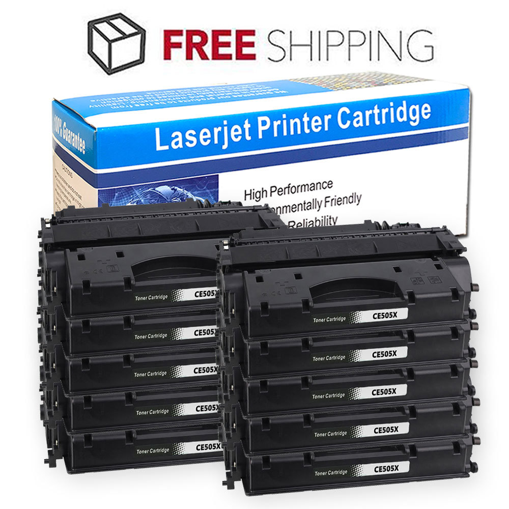 10PK CE505X High Yield Toner Cartridge For HP 05X LaserJet P2055x P2055dn P2055d