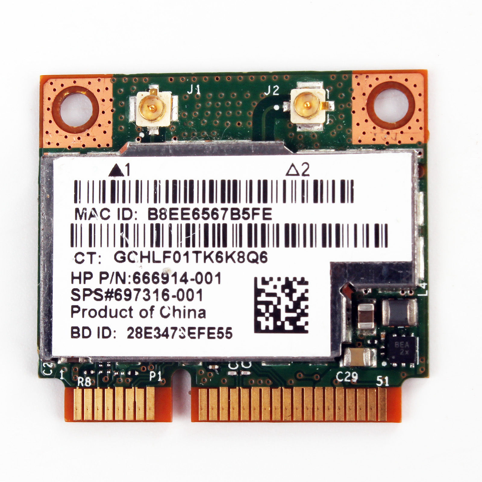 HP BCM943228HMB BCM43228hmb Dual Band 300M 2.4G/5G 802.11N Wireless BT4.0 Card