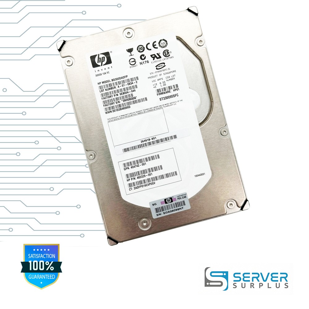 HP 300GB FC 10K RPM 3.5 in Enterprise HDD | 465329-001 | ST3300955FC