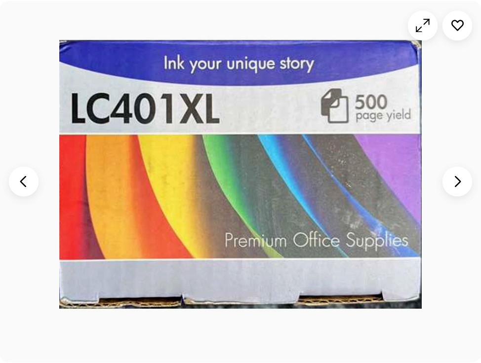 LC401XL 4 Pack Black Cyan Magenta Yellow Ink Cartridges Premium Office Supplies