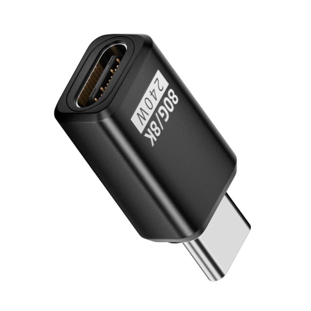 NFHK USB5.0 80Gbps Male to Female Extension Adapter with 240W 16K 8K 5K Black