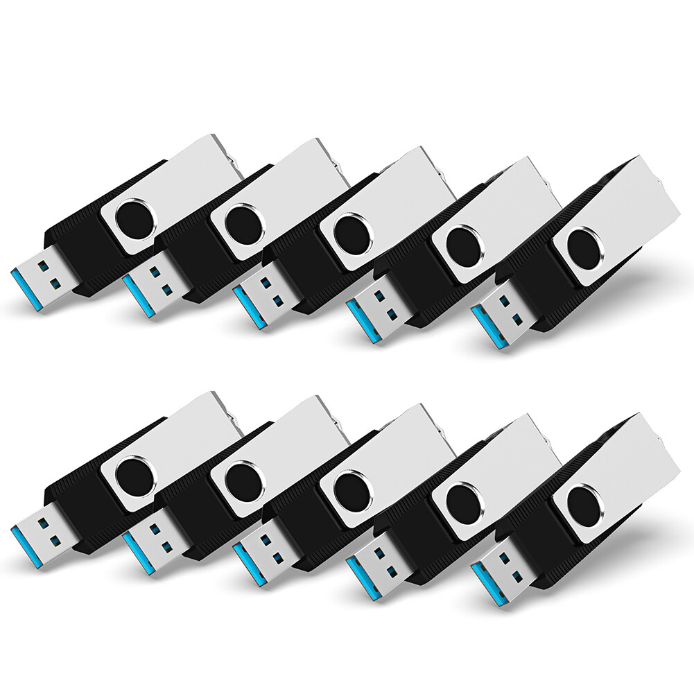 USB 3.0 5/10 Pack Anti-skid Rotate 16G 32G 64G High Speed Flash Drives USA Stock