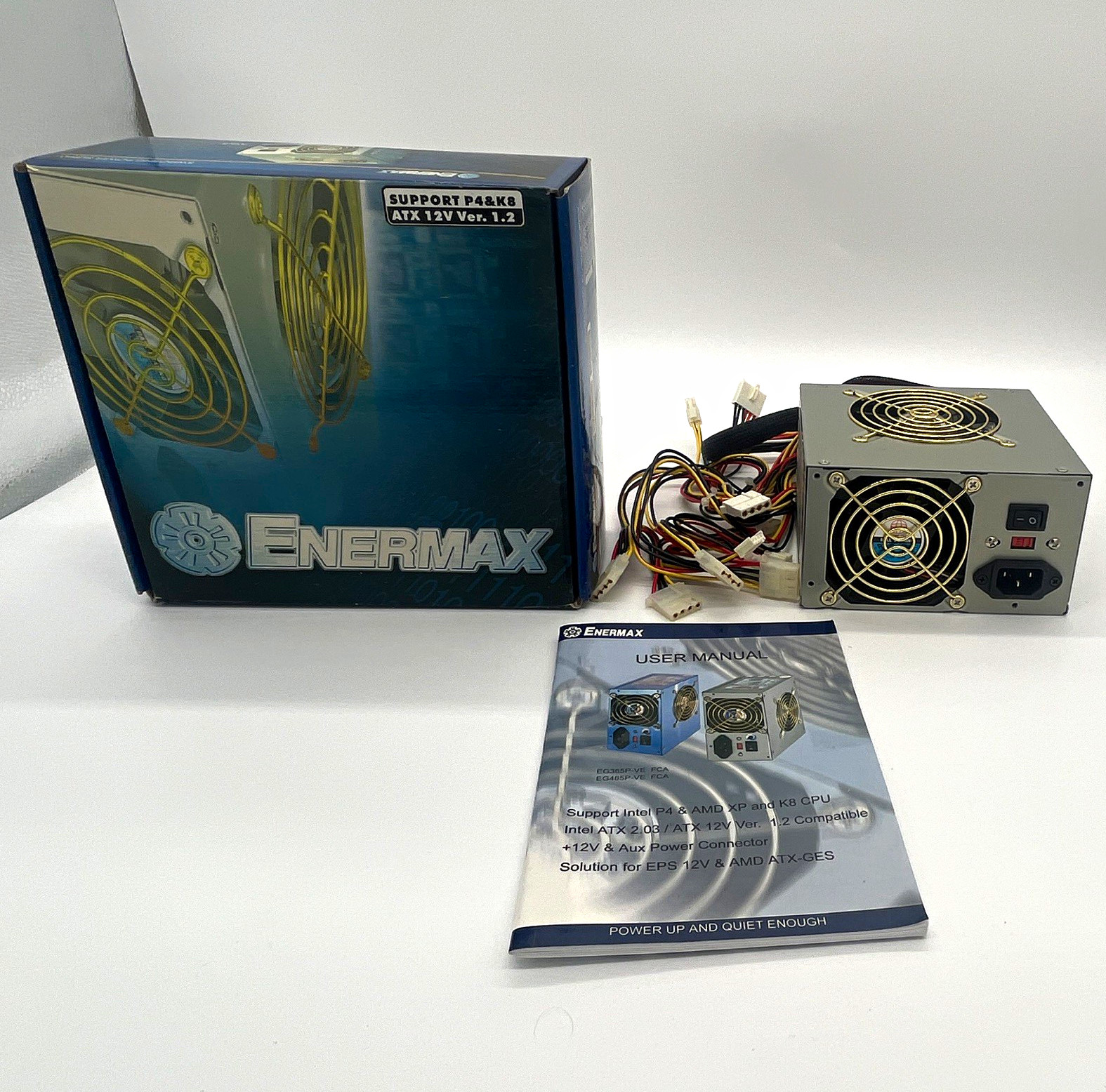 Enermax 300W ATX Power Supply EG301P-VE Silver Dual Fan Thermal Control