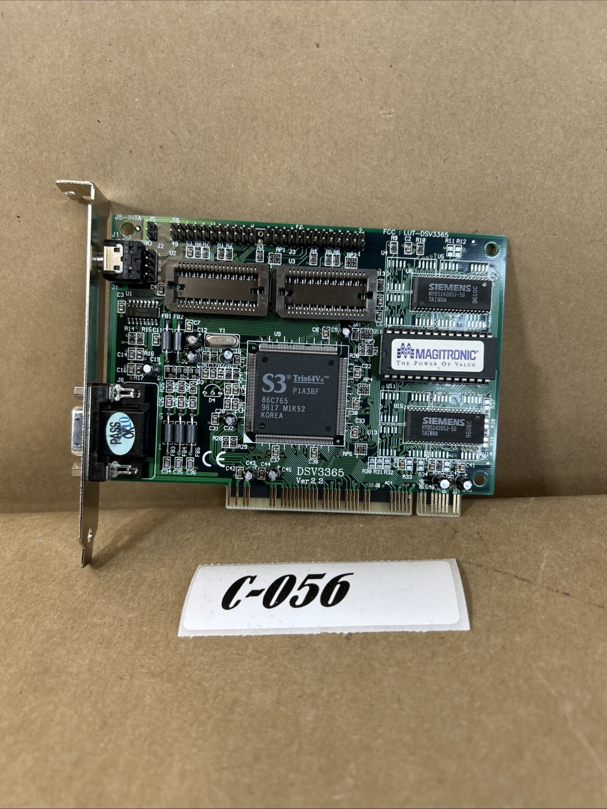 Magitronic S3 Trio64V+ DSV3365 Ver 2.2 DSV3365 1MB VGA PCI video card