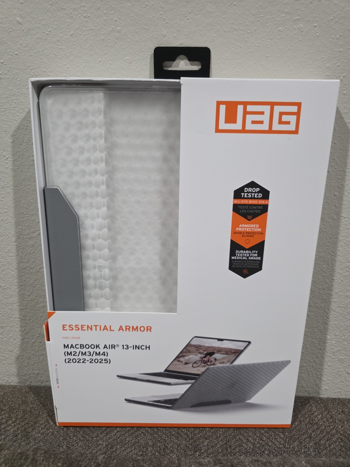UAG MacBook Air 13" Case M5/M4/M3/M2 Rugged Hardshell Clear, Essential Armor Ice