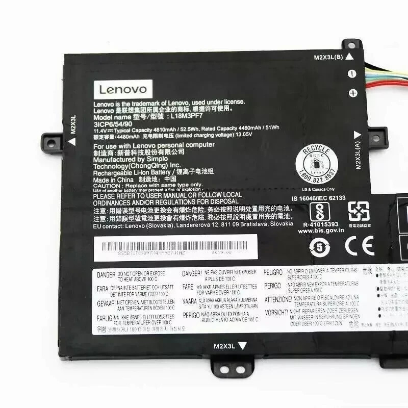 Genuine 11.4V 53Wh L18M3PF7 Battery for LENOVO IDEAPAD L18M3PF6 L18L3PF3 NEW