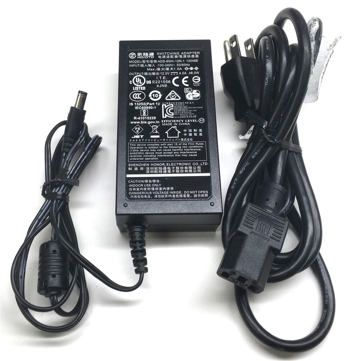 Honoto AC Adapter Power Supply MAG270CR MSI Monitor ADS-65HI-12N-1 12048E 48W