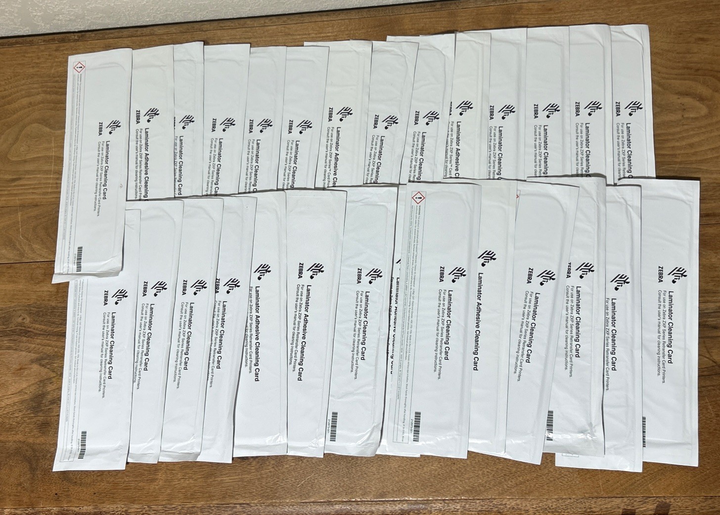Zebra Laminator Cleaning Card for ZEBRA ZXP Series (28Pcs) 212973-001