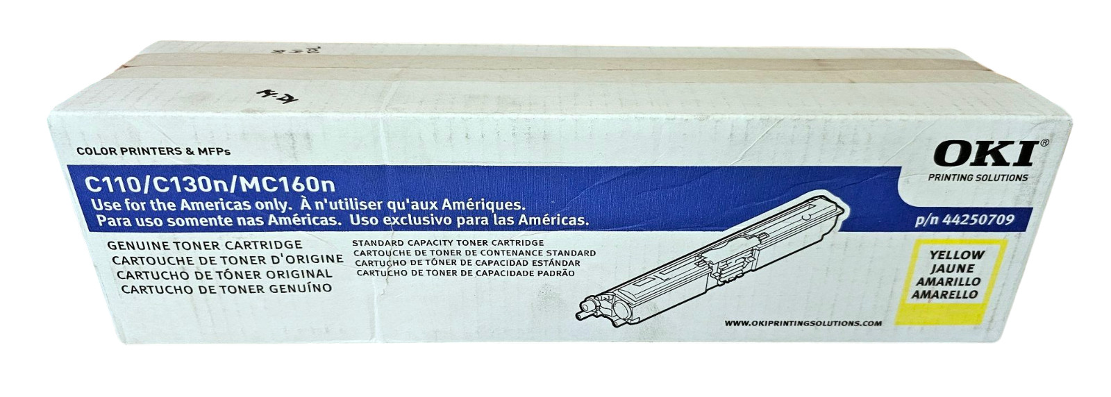 NEW Genuine OKIDATA OKI 44250709 Yellow Toner Cartridge C110 C130n MC160n OEM