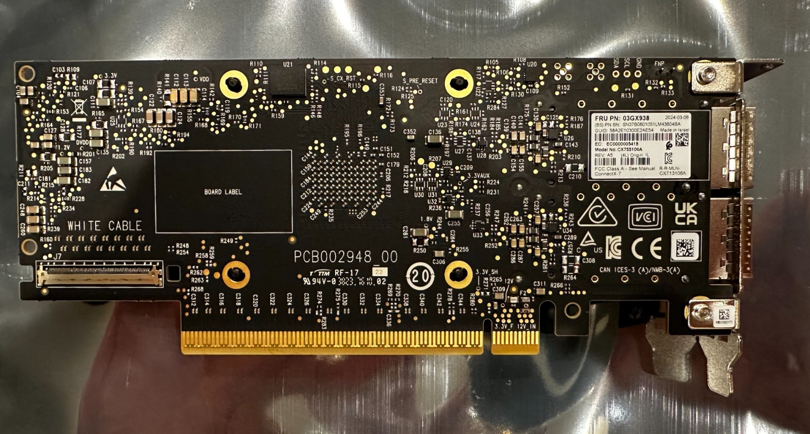nVidia dual-port ConnectX-7 NDR200/200GbE QSFP112 MCX755106AC