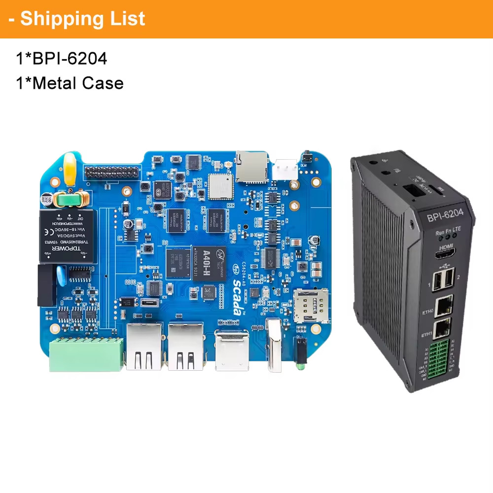 BPI-6202/6204 Embedded Single Board Industrial Computer Allwinner A40I ARM Corte