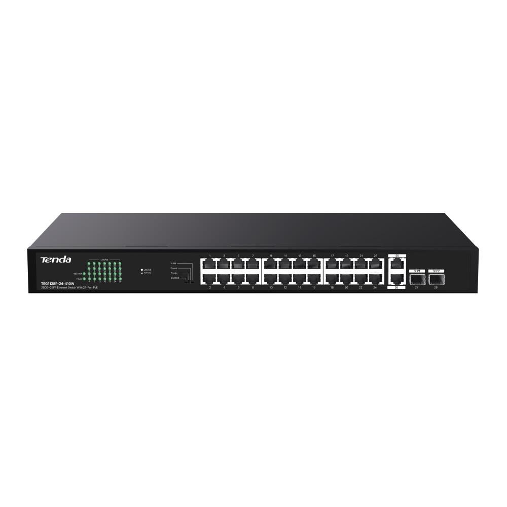 Switch niezarządzalny Tenda TEG1128P-24-410W 26x1GbE 2xSFP PoE Tenda