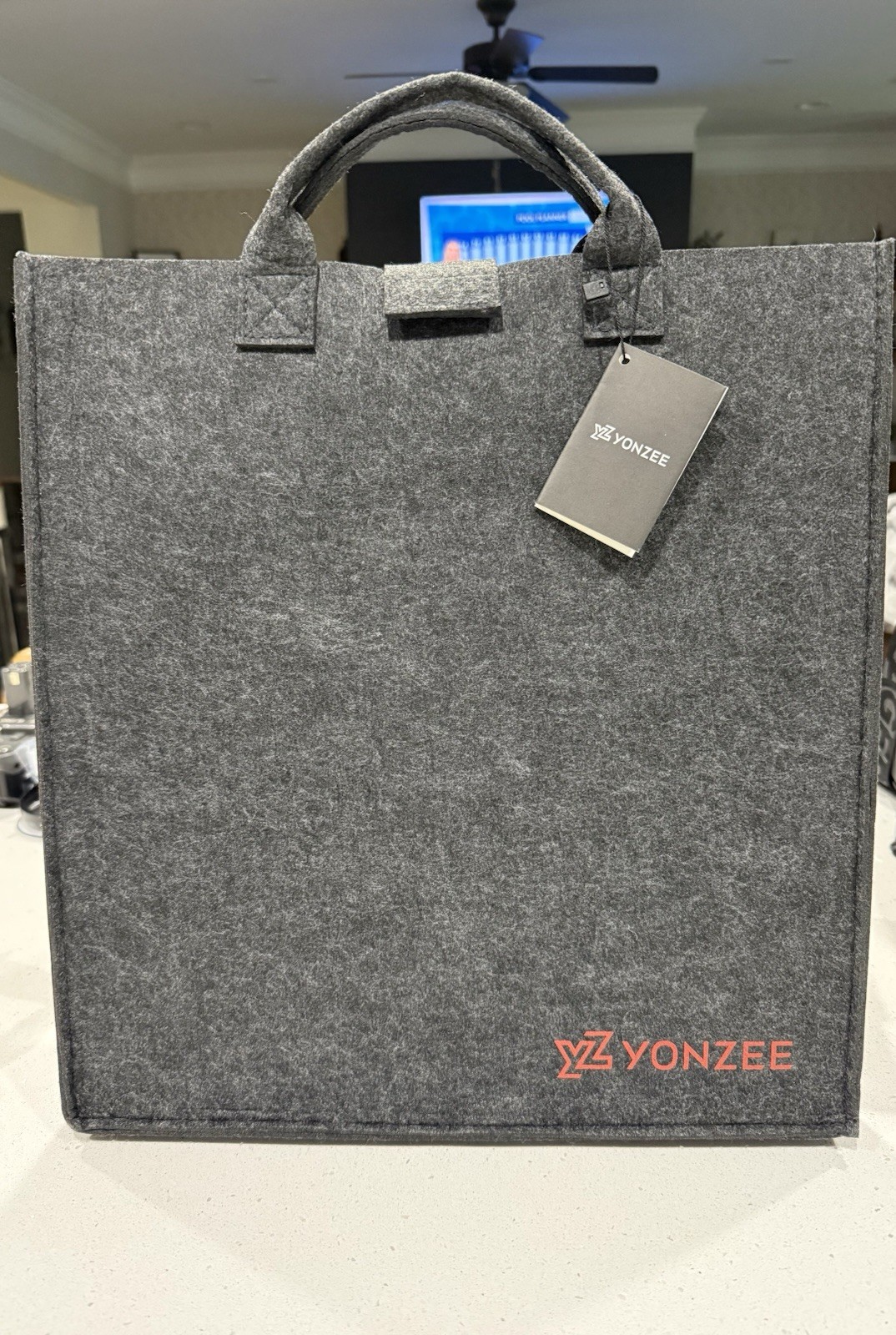 YONZEE Foldable Desk Food Tray (Carbon Edition) for Tesla Model Y Black 