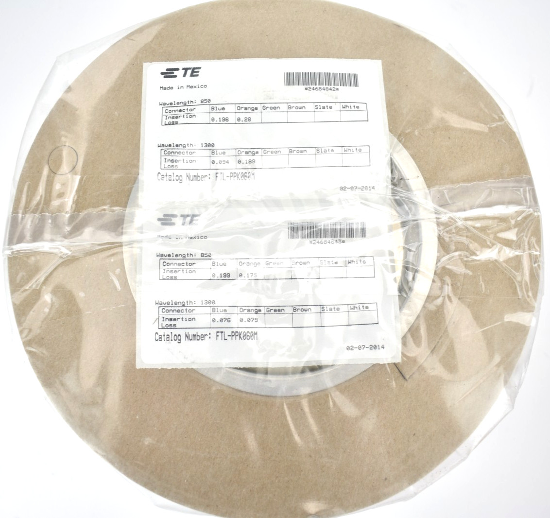 TE Connectivity OM2 Fiber Optic Cable LC LC Duplex 50/125 6-Strand ~250FT OFCR
