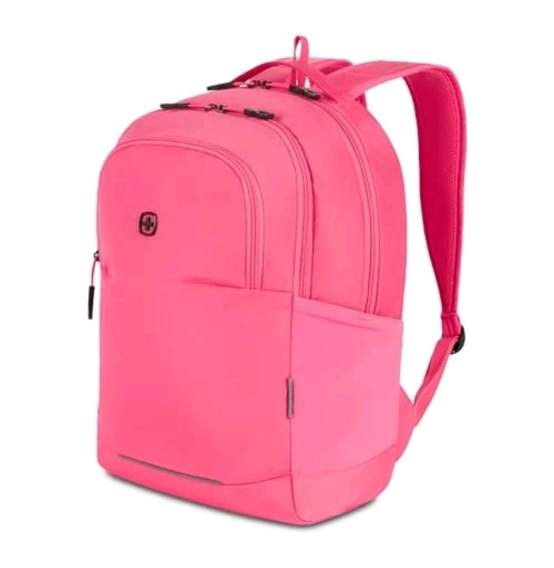 SwissGear Orientation Laptop Backpack, Pink, 17"x12"x7