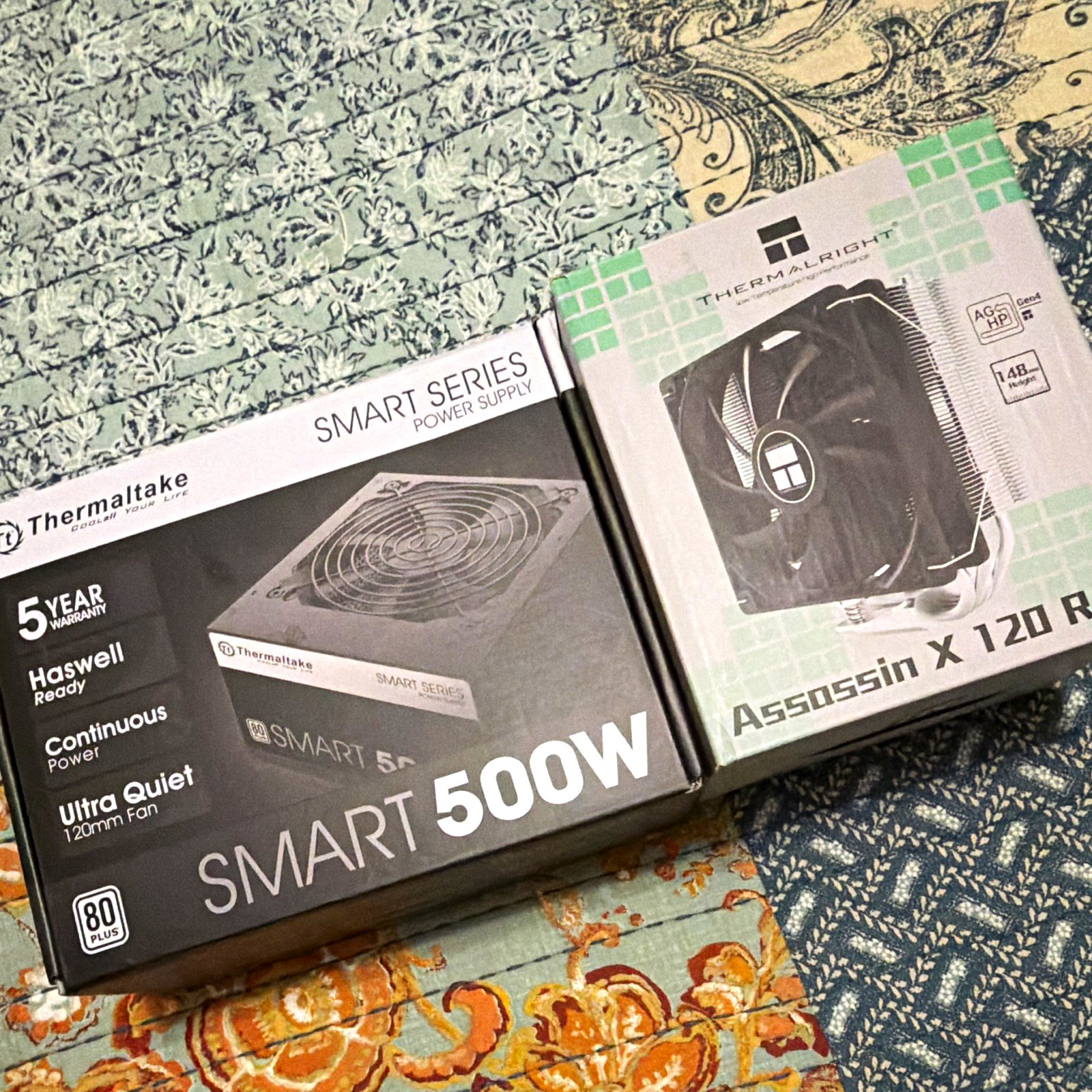 Thermaltake Smart 500W and ThermalRight CPU cooler
