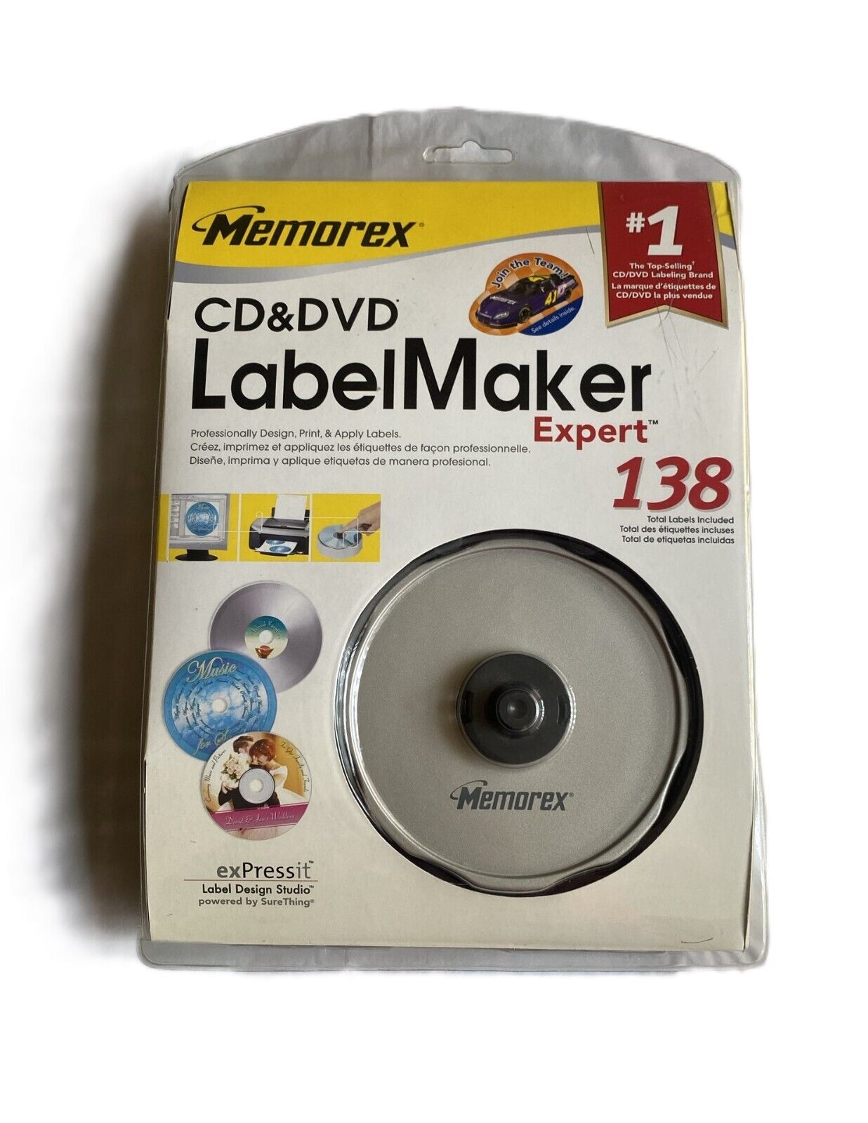 Memorex CD & DVD Label Maker Expert With   135 Labels Included