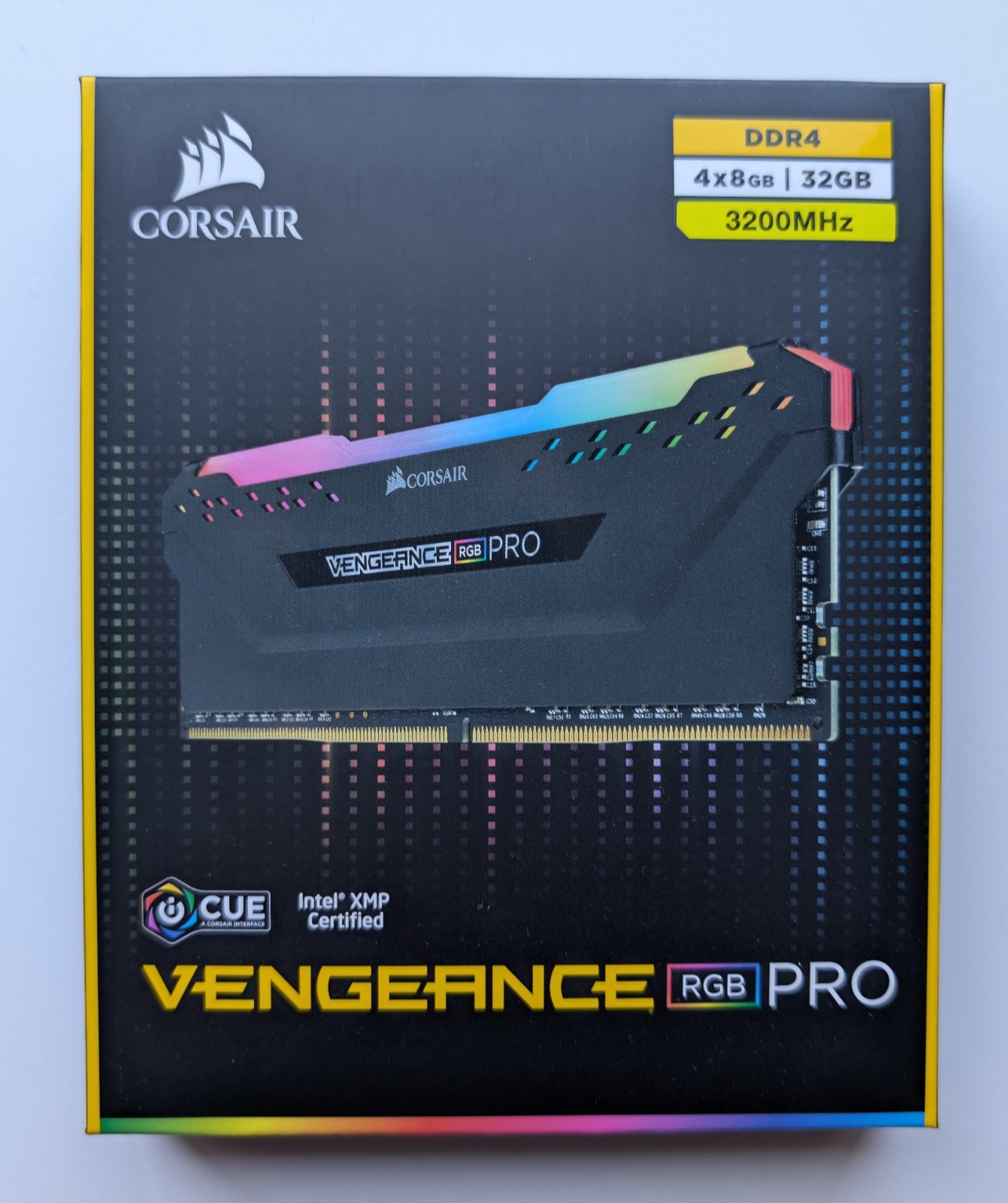 Corsair Vengeance RGB Pro 32GB (4x8GB) DDR4 3200MHz Black CMW32GX4M4C3200C16 NEW