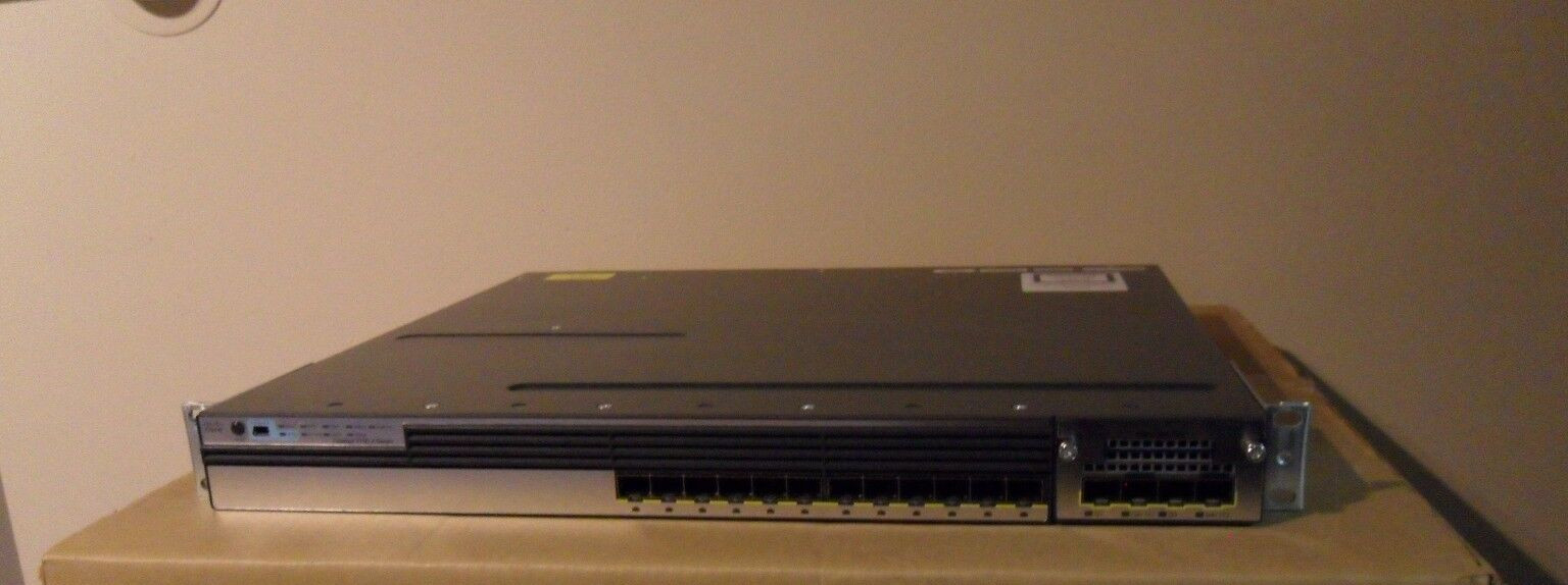 CISCO WS-C3750X-12S-S 12-Port SFP Gigabit Switch ios-15.2-tar  C3KX-NM-10G 3750X