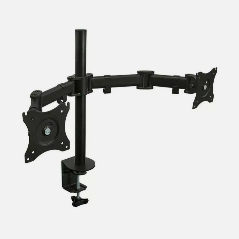 Mount-It MI-1752 Height Adjust Full-Motion Desk Mount for 2x 13-27" Monitors