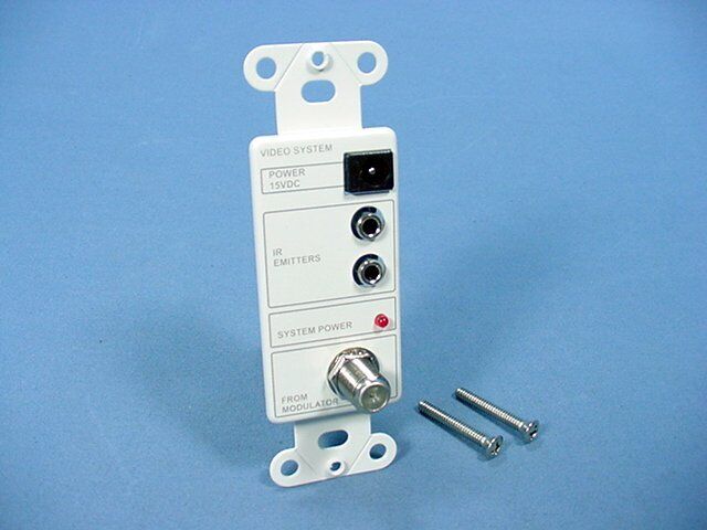 Leviton Remote Power Injector Infrared Repeater Emitter 3.5mm Plug 47621-W