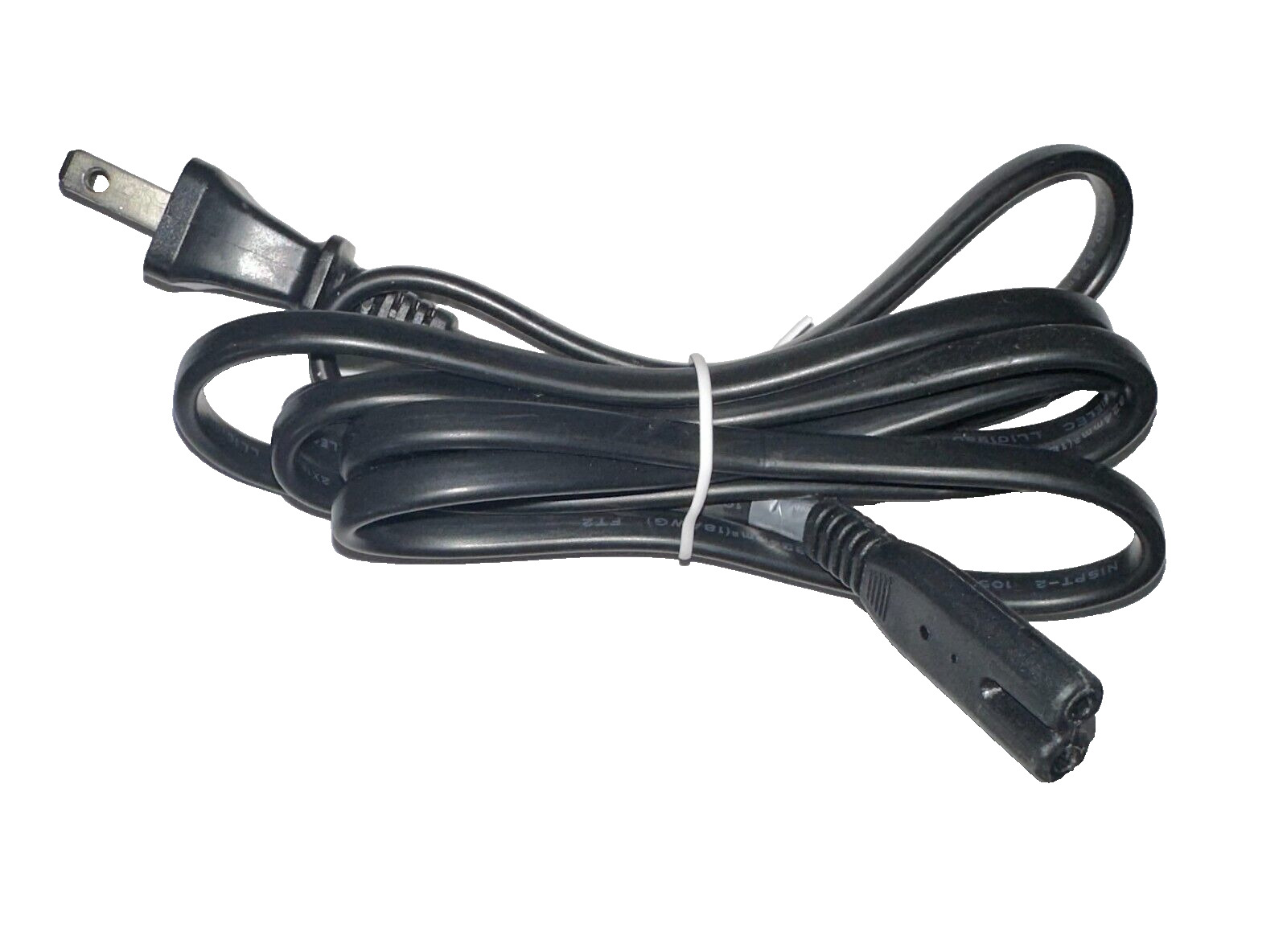 AC power cord for I-SHENG IS-033C E55943 7A 125V 2-PRONG POWER CORD - BLACK 6FT