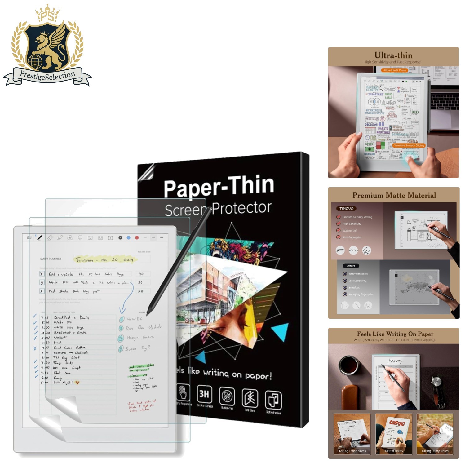 Experience Real Writing - 2 Pack Matte Screen Protectors for Remarkable 11.8"
