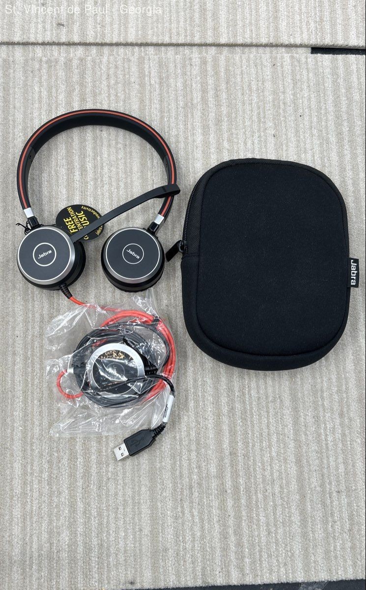 Jabra Evolve 40 UC Mono Wired Headset HSC017 with ENC010 USB-A Controller New