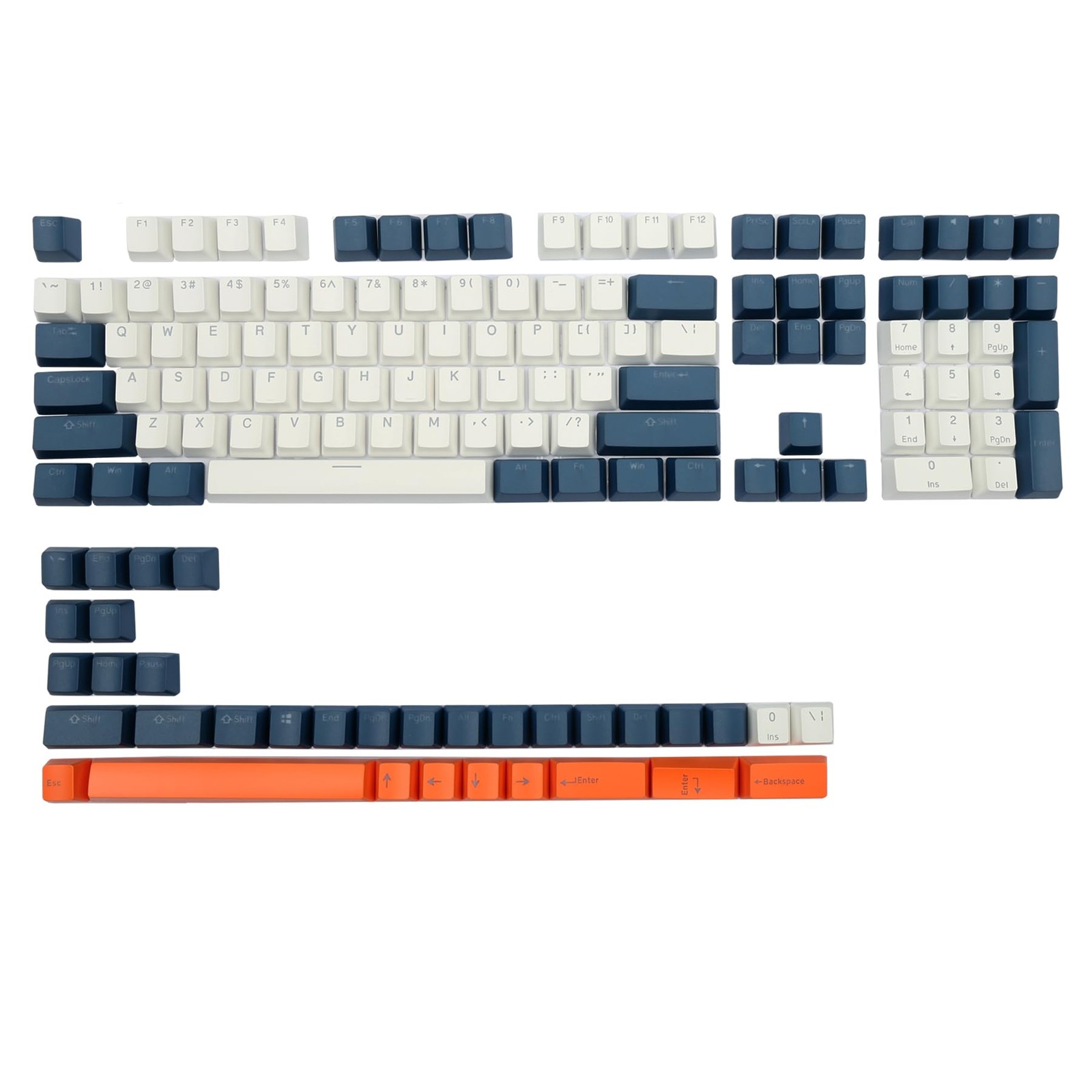 Backlit PBT Keycap Set OEM Profile Doubleshot Translucent for Cherry MX US