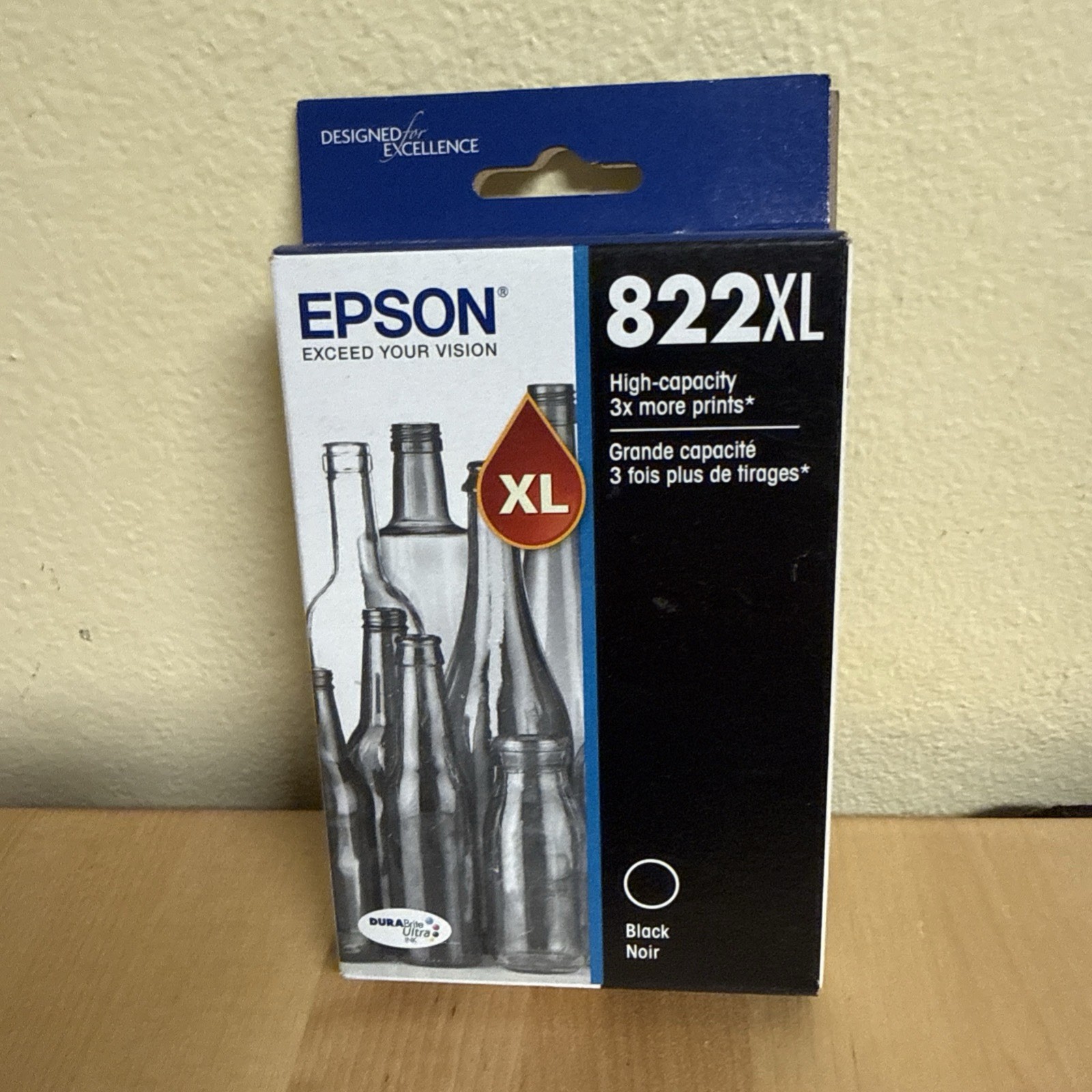 Epson 822XL T822XL120-RF Genuine Black High-Capacity Ink WF-4830 NEW