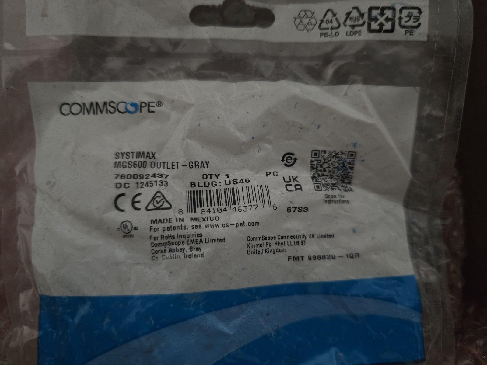  Commscope/Systimax GigaSpeed 10Gig Cat6a Modular Jack, Box Of 29
