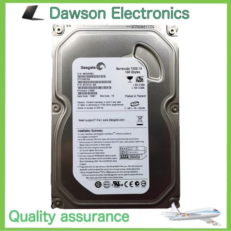 Seagate 160GB ST3160215A 7200RPM IDE PATA 3.5" Desktop Internal HDD Hard Drive