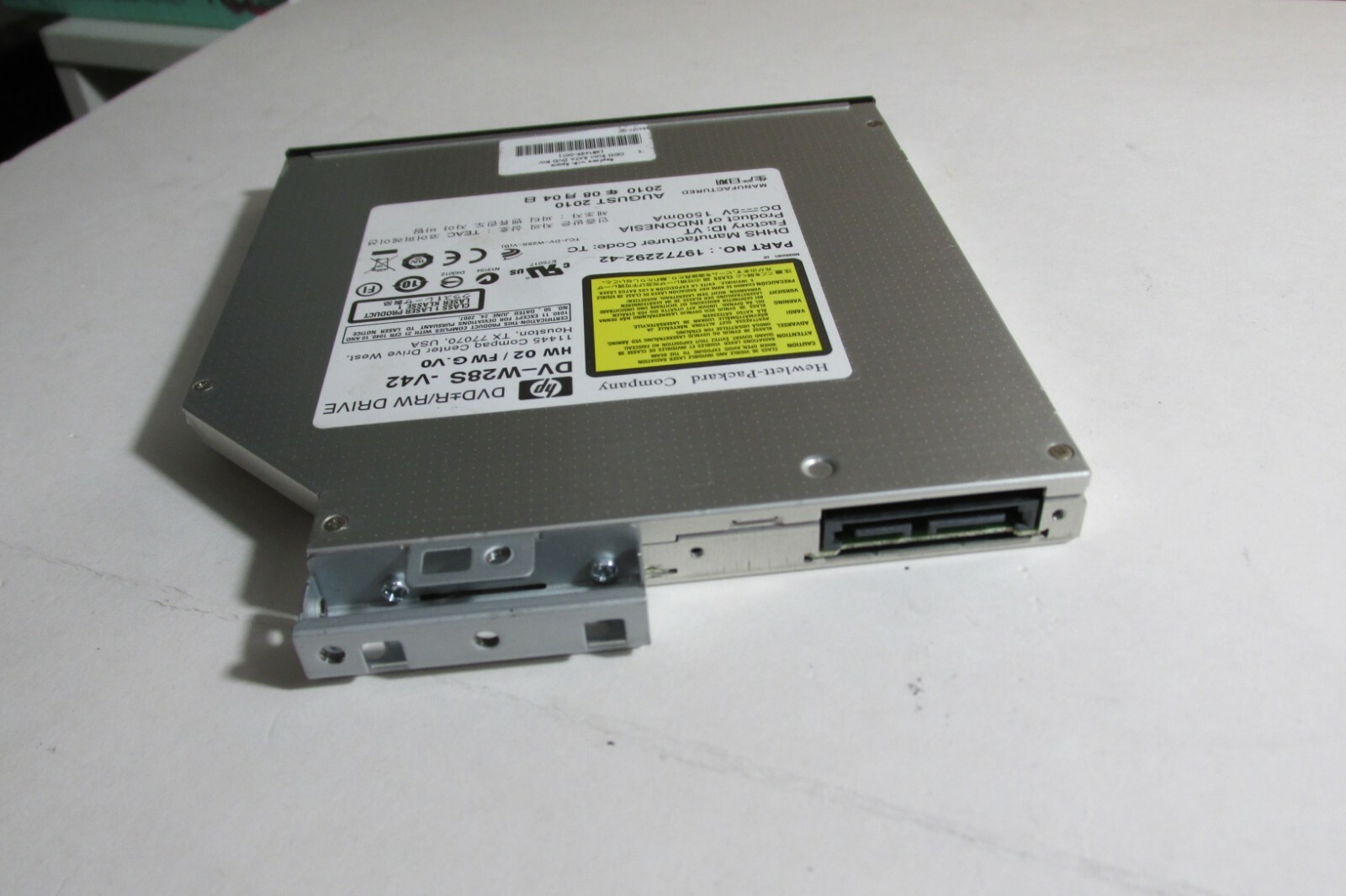 HP DVD-ROM Drive w/bracket FOR HP SERVER  484034-001 OR 652234-001
