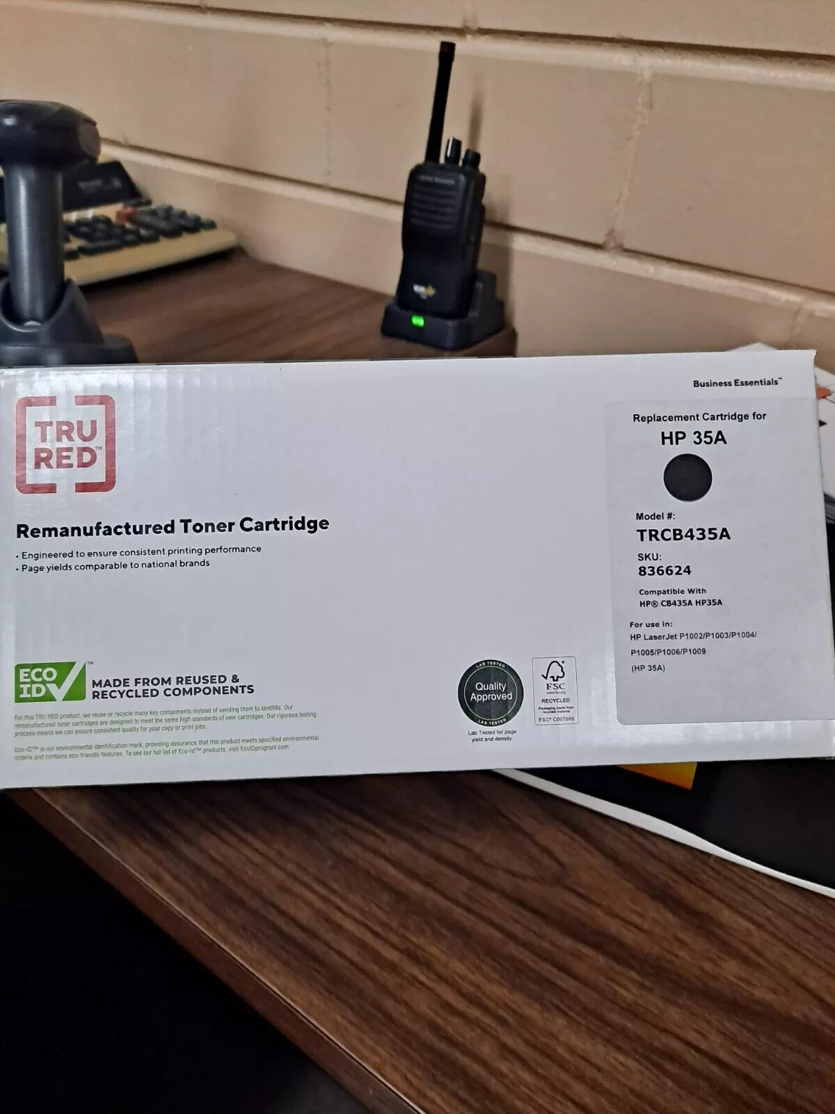 Tru Red Replacement Cartridge for Black Toner HP 35A  Model# TRCB435A