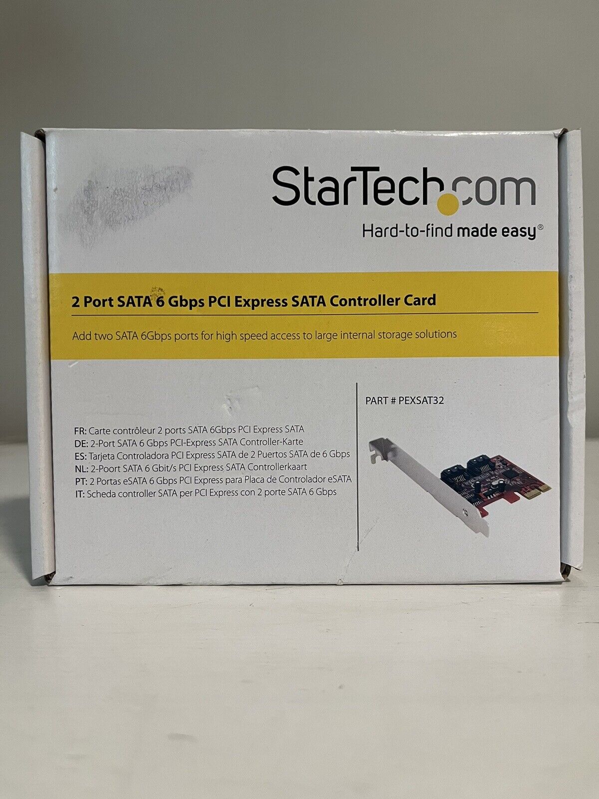 StarTech 2 Port SATA Controller Card PEXSAT32 Low Profile Bracket