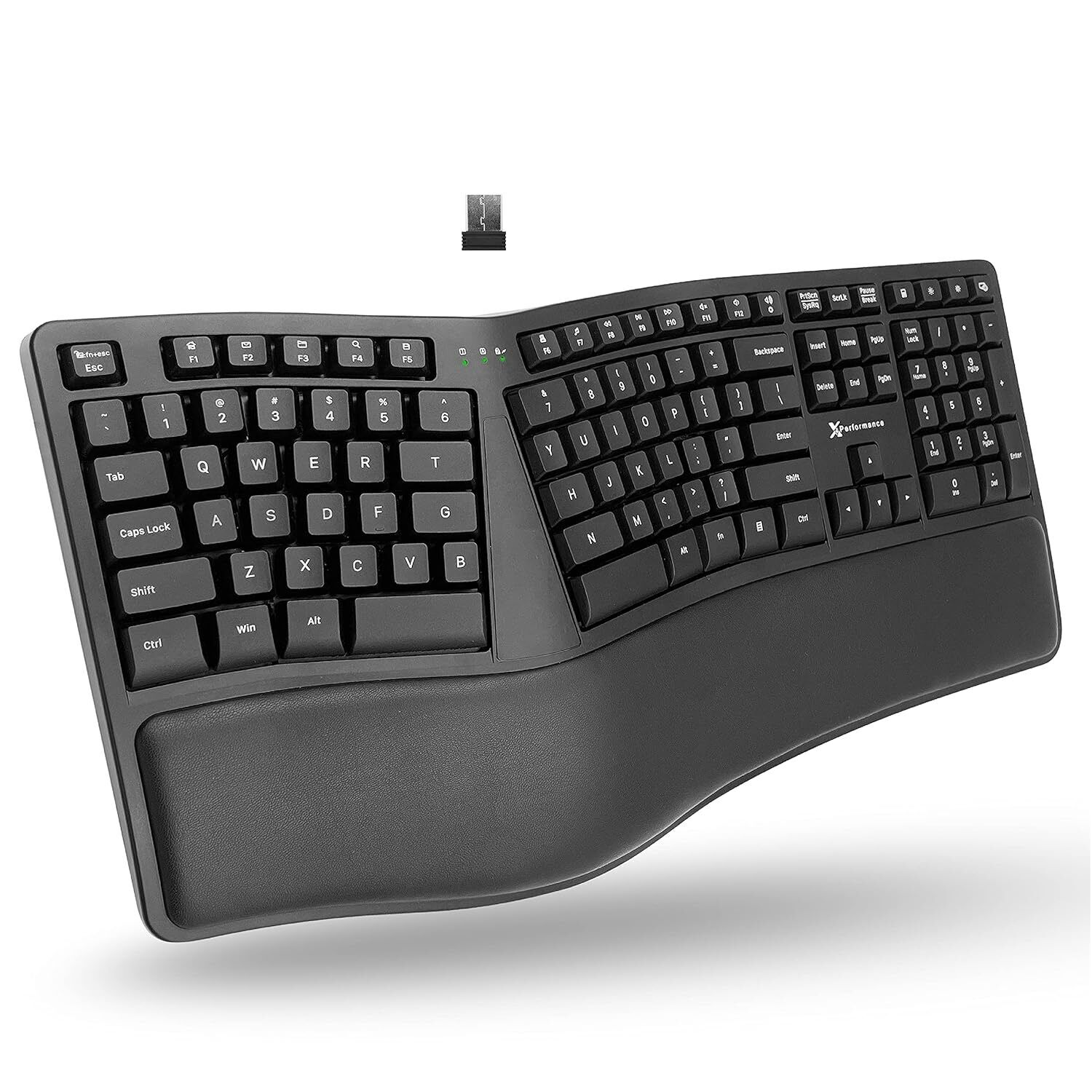 Ergonomic Keyboard Wireless - Your Comfort Matters - Full Size Rechargeable 2.