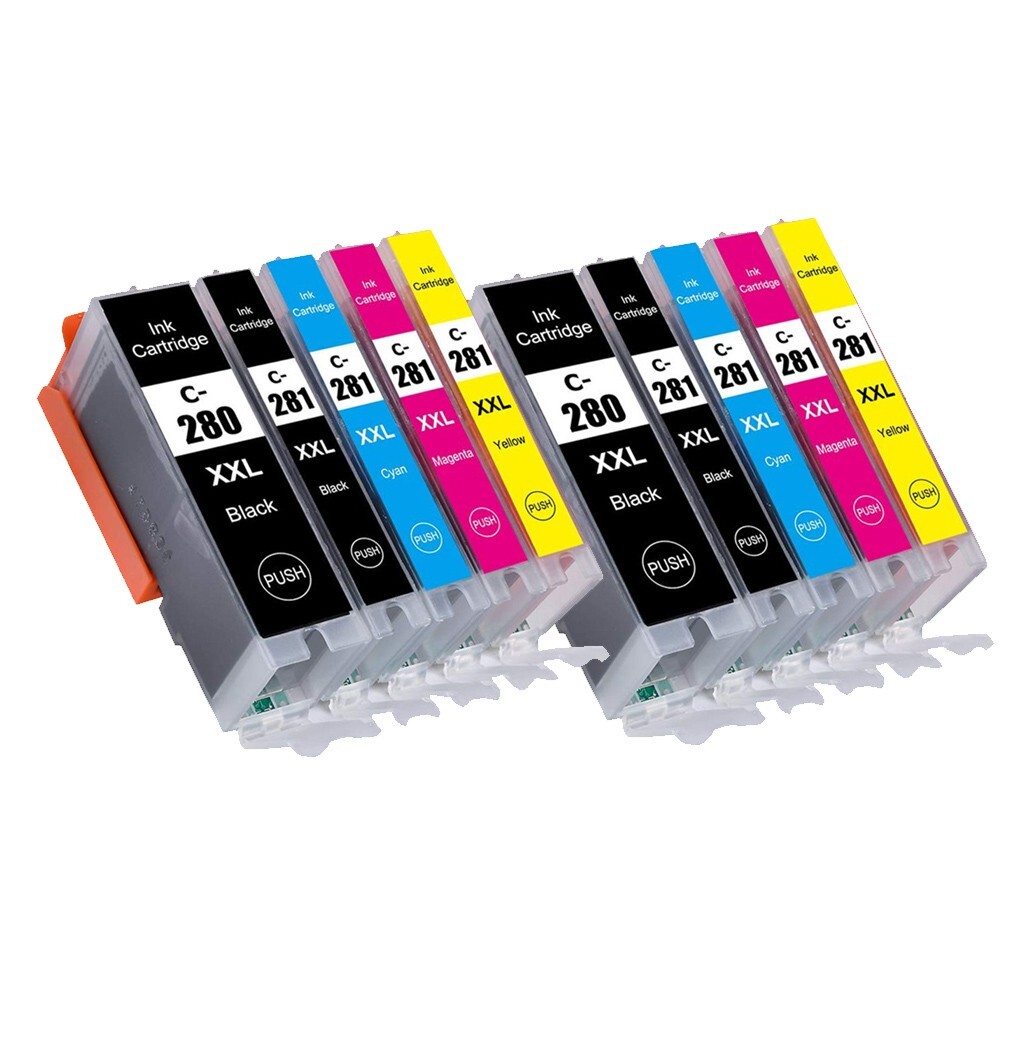 10P Premium PGI-280XXL CLI-281XXL Ink Cartridge for Canon TR8620A TR8622A TS702A