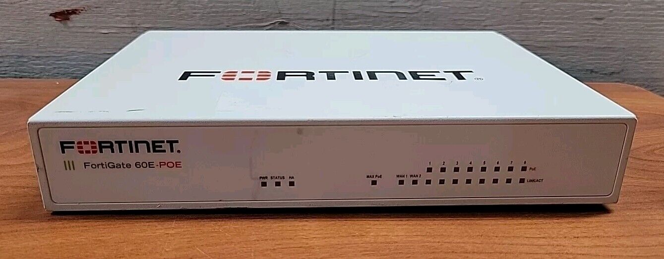 Fortinet FortiGate 60E Network Security-Firewall Appliance FG-60E-POE