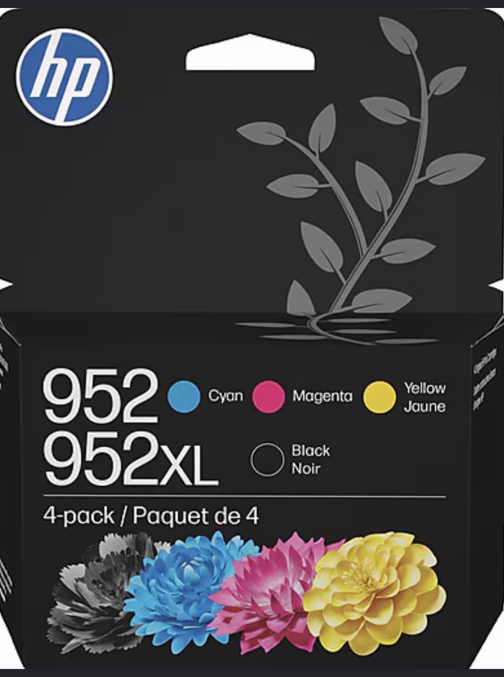 HP 952XL Black & 952 Color Ink Combo  Pack of 4 -12/2027 FREE SAME DAY SHIP