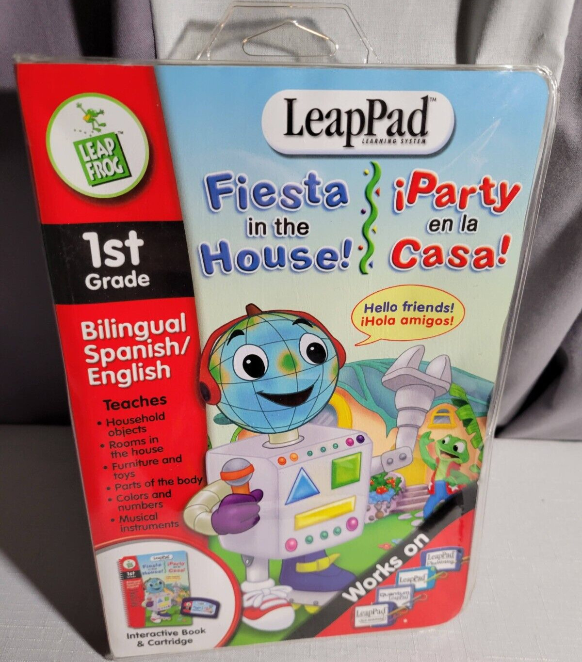 LeapPad Learning System 1st Grade Bilingual English Spanish Fiesta in the House