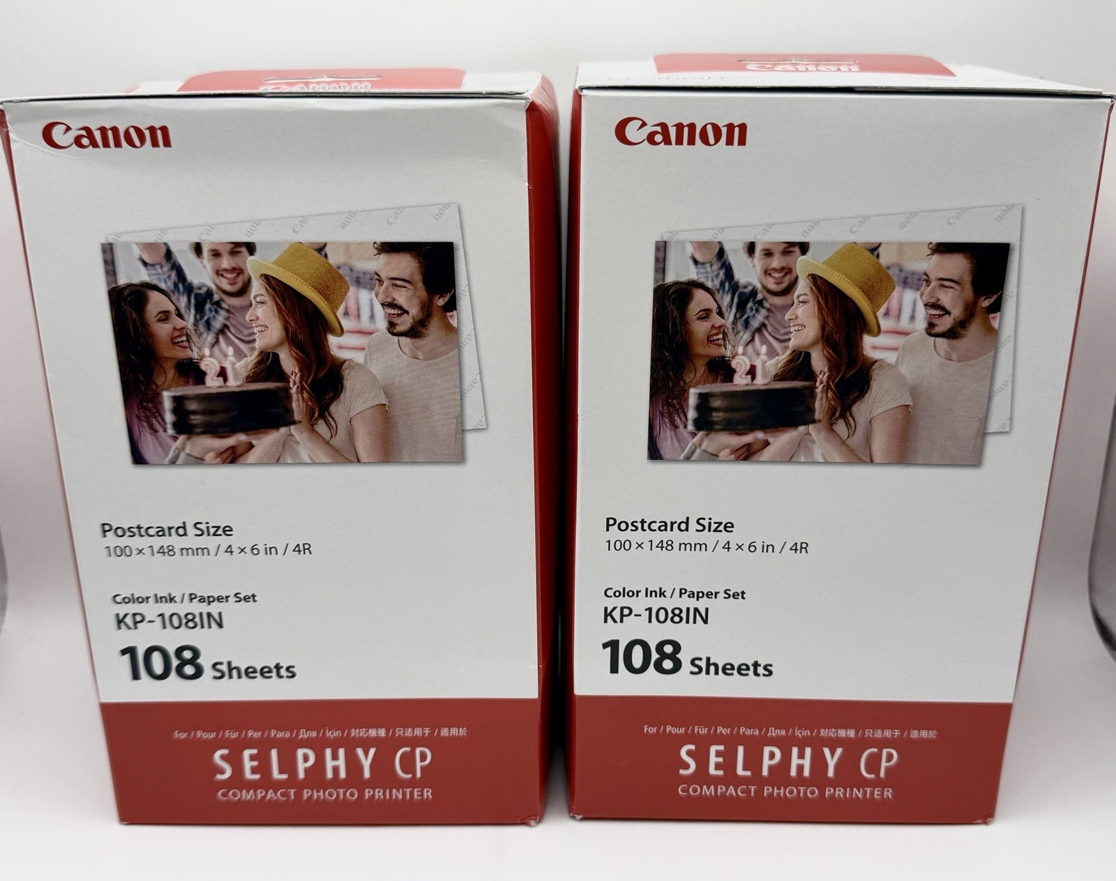 2 Pack Canon KP-108IN Selphy 4x6 Color Ink / Paper Sets