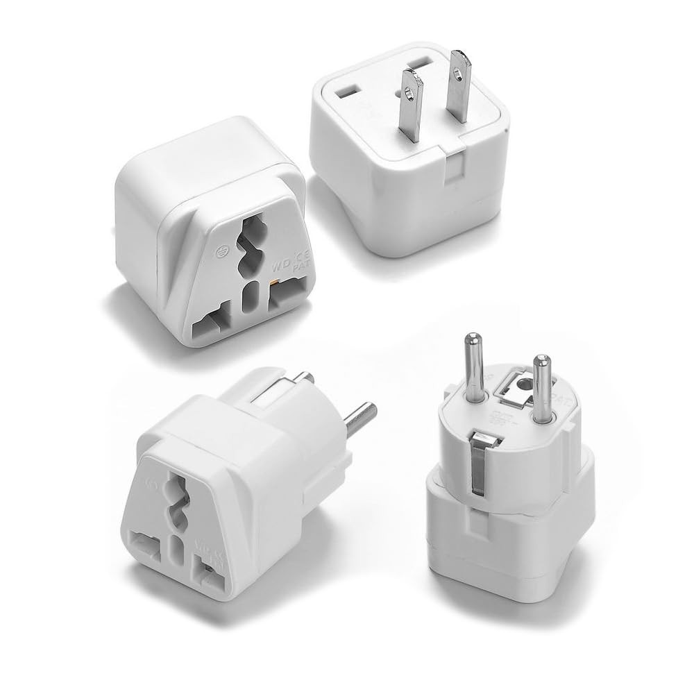 Peru Travel Adapter Plug 2-Pack - USA to South America Power White 